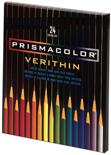 Prismacolor Verithin Colored Pencils, 24 Colored Pencils(2427)