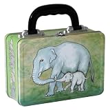 Elephant Mother and Baby Metal Lunch Box