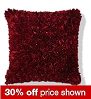 3D Rosebud Cushion - Red
