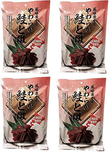 4 pcs of Soft Salmon Jerky Made in Hokkaido Japan 78g [Imported With ☆SAIKO JAPAN☆ ORIGINAL Cardboard]