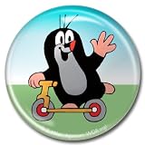 Der kleine Maulwurf Button 32mm - Maulwurf mit Roller