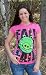 Angry Birds Pig Fail Hot Pink Juniors Graphic Tee Shirt