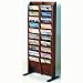 Solid Wood Literature Rack - Dark Red Mahogany - 20 (Dark Red Mahogany) (49"H x 20.5"W x 3.75"D)