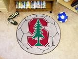 Stanford Univ Soccer Ball 29 Round Floor Mat (Rug) - Stanford Cardinal NCAA College Athletics