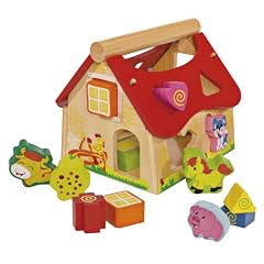 Eichhorn 100002098 - Holz Steckhaus, 15-teilig 20 x 18 x 18 cm
