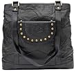 Embassy Black Italian StoneDesign Genuine Leather Shoulder Bag