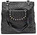 Embassy Black Italian Stone Design Genuine Leather Shoulder Bag