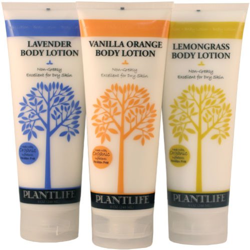 Lavender, Vanilla Orange & Lemongrass Body Lotion (3 pack) Made with organic ingredients & 100% pure essential oils
