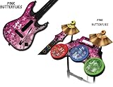 Protective skins for Guitar Hero 4 "World Tour" Guitar and Drum Set - fits  ....