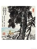 IMAGE OF Pine Tree- Long Live Our Friendship Stretched Canvas Poster Print by Lv Jiashu, 24x32