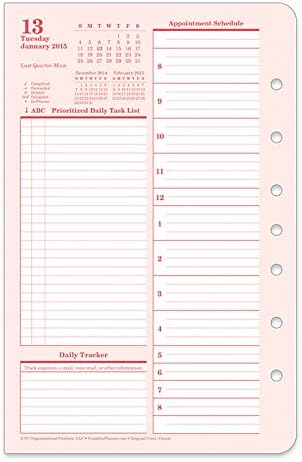 FranklinCovey Classic Color Original Ring-bound Daily Planner - Jan 2015 - Dec 2