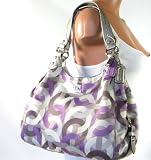 Coach Signature Op Art Maggie Shoulder Bag Violet Multi