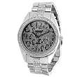 GP Designs Women's Rhinestone Cheetah Link Watch