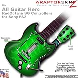 Colorburst Green Skin by WraptorSkinz TM fits All Sony PS2 Guitar Hero SG Guitar Controllers (GUITAR NOT INCLUDED)