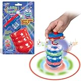 SUPER SONIC LASER SPIN Deluxe Spinning Top (Assorted Red or Blue)
