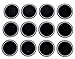 Firefly Craft Premium Heavy Duty Chalkboard Labels for Spice Jars and Organizing, Circle 60 Pack