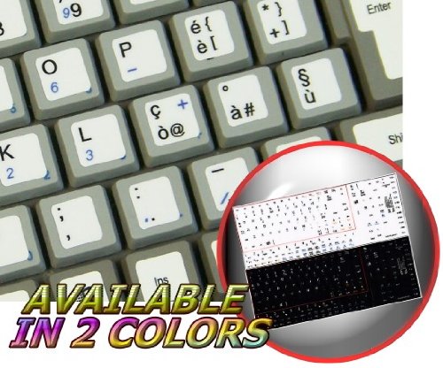 ITALIAN NON-TRANSPARENT KEYBOARD STICKERS ON WHITE BACKGROUND FOR NETBOOK