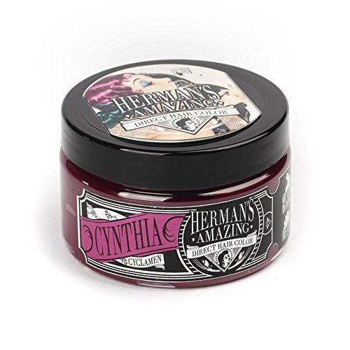 Hermans Amazing semi-permanent Hair Color Cynthia Cyclamen 100% vegan and not tested on animals 115ml by Herman's Amazing Direct Hair Color