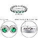 EVER FAITH Silver-Tone Round Cut Cubic Zirconia Tennis Necklace Bracelet Earrings Set Green Emerald Color