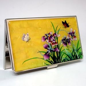 Mother of Pearl Orchid Business Card Holder Orchid business card holder