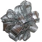 Hair Bows ~ New Silver Metallic Loop Hairbow ~ Christmas Holiday Stocking Stuffer
