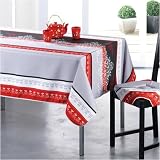 Nappe manosque rouge rectangle 150x240cm