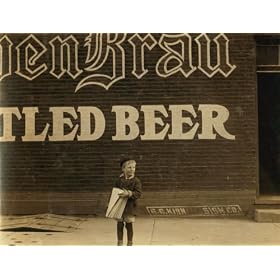 1910 5 YEAR OLD NEWSBOY ST LOUIS CHILD LABOR HINE PHOTO