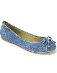 MQ23 Damen Slippers Ballerina m. Demin und weiche sohle 998-27