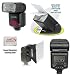 Professional TTL Power, Zoom & 270 Degree Swivel D-SLR Flash For The Olympus E-30, E-420, FL-20, E-3, FL-36, E-1, E-400, E-620, E-500, E-3, E-520, E-330, FL-50, E-510, E-300, E-1, E-30, E-P2 Digital Cameras Includes 1 Wide Angle Diffuser, 1 Bounce Reflector, & 1 Proffesional Soft Box Flash Diffuser