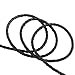 Navifoce 3mm 65 Feet Round Folded Bolo Braided PU Leather Cords for Necklace Bracelet Jewelry Making(Black)