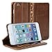GMYLE iPhone 6 Plus Case, [Book Case] iPhone 6 (5.5 inch) case Wallet Book Case Vintage for iPhone 6 (5.5 inch) - Brown Classic [Crazy Horse Pattern] [PU Leather] Book style Wallet Case Cover