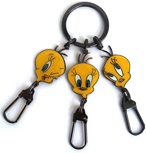 Looney Tunes Tweety Bird 3 Charms Keychain