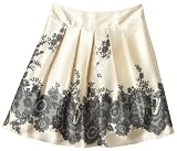 Paperdoll Girls 7-16 Border Lace Charm Skirt,Cream/Black,12