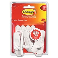 Command 17001-VP-6PK Medium Hooks Value Pack