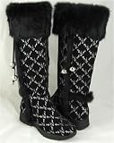 BABY PHAT Wauna Wms Black Boots Faux Fur