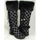 BABY PHAT Wauna Wms Black Boots Faux Fur by Baby Phat