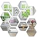 KimDaro Removable Acrylic Mirror Setting Wall Sticker Decal DIY Modern Decoration for Home Living Room Bedroom Decor (15 Pcs)