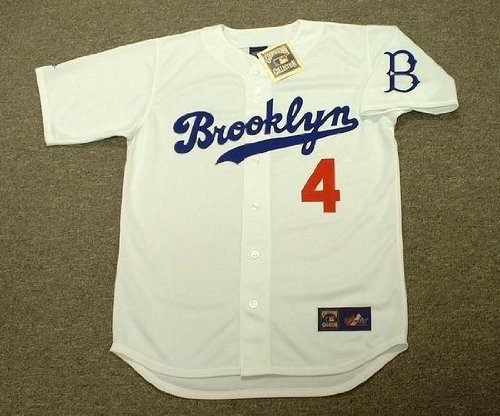 DUKE SNIDER Brooklyn Dodgers 1955 Majestic Cooperstown Throwback Baseball Jersey, MEDIUM