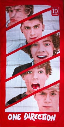 Sunshine Palace One Direction Cotton Beach Bath Towel Handsome Boy (Red)