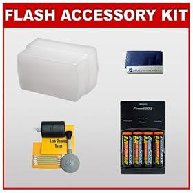 Sto-Fen Omni-Bounce OM-600 Flash Diffuser + Cameta NMH-1 Power Package - for Nikon SB-600... by Sto-Fen
