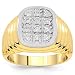 14K Yellow Gold Mens Diamond Pinky Ring 1.00 Ctw 14K Yellow Gold Mens Diamond Pinky Ring 1.00 Ctw