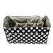 ilovebaby Baby Diaper Bag Insert Organizer with 14 x 6.4 x 8 inch Diaper Changing Pad Value Combo Storage Bag Unattached Dividers Durable Waterproof Black in Color with White Dots