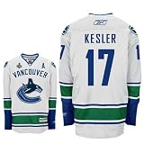 KESLER #17 Vancouver Canucks Reebok Premier Road NHL Hockey Jersey w/ 2011 Stanley Cup Patch (NHLPA Certified Custom Sewn Authentic Twill)