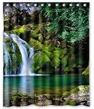 Standard-Store Custom Clean Waterfall in Forest Waterproof Fabric Polyester Shower Curtain 60" x 72"