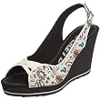 Rocket Dog Women's Glib Slingback Off White Comic Craze Print Glib 3 UK