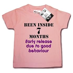 Dirty Fingers - Been Inside for 7 months... - Premature Baby & Toddler T-shirt 0-6 months, Pink