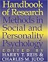 Handbook of Research Methods in Social and Personality Psychology