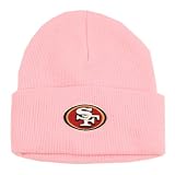 San Francisco 49ers Cuffed Embroidered Logo Winter Knit Hat - Pink