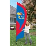 Kansas Jayhawks Tall Team Garden House Flags 8.5 ft x 2.5 ft NCAA College Athletics Fan...