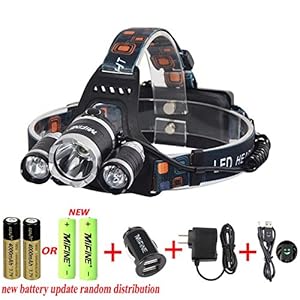 Mifine Waterproof LED Headlamp Headlight,super Bright 4 Modes 3000lm Xm-l XML T6 Led,waterproof for Outdoor Sports Hiking Camping Riding Fishing Hunting